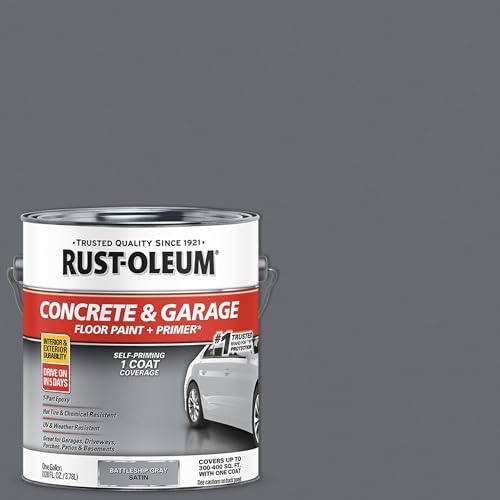 Rust-Oleum Concrete & Garage Floor Paint, Battleship Gray, 1 Gallon - image 2