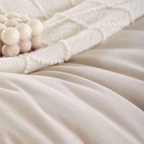 Image of weigelia Beige Full Comforter Set with Sheets - 7 Pieces Bed in a Bag Full