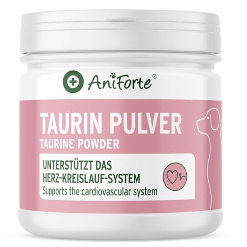 AniForte Taurin für Hunde 100g - 100% rein, Aminosäuren unterstützen Abwehrkräfte & Zellstoffwechsel, zur Erhaltung von Herzfunktion & Herzkreislaufsystem