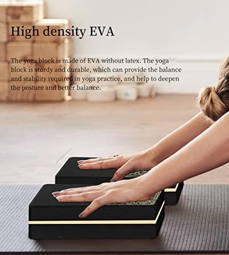 LaiEr Yoga Block (Set of 2) 9"x6"x3" High Density EVA Foam Brick, Non-Slip Surface Soft and Light for Yoga, Pilates, Meditation