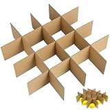 OFFSCH Separadores para Cajas de Cartón de Envío 6 Piezas Compartimentos 82x82x80 Mm, Divisores para Embalaje de Vajilla y Cristalería, Protección para Mudanzas y Transporte Seguro