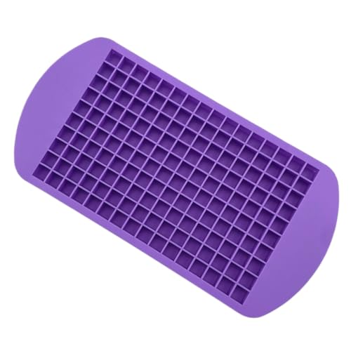 Bandeja de hielo de silicona 160 cubos pequeños 1cm morada miniatura 1