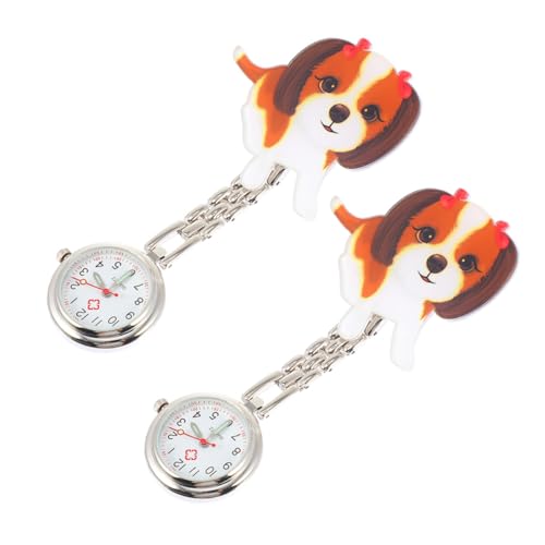 DIKACA 2 Relojes De Bolsillo con Diseño De Perrito Relojes Colgantes con Bonitos Dibujos Animados DIKACA 2 Relojes De Bolsillo con Diseño De Perrito Relojes Colgantes con Bonitos Dibujos Animados
