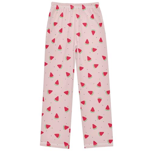 Boy's Pants Watermelons Pink Jogger Pants Elastic Waist Long Bottoms Trousers with Pockets 6-14 Years