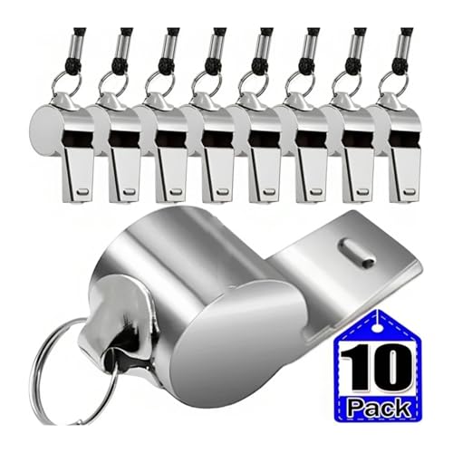 Silbato Profesional de Acero Inoxidable con Cordón para Entrenamiento miniatura 2