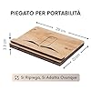 Vigo Wood Supporto per libro e lettura, supporto per ricette e cucina da letto (quercia)