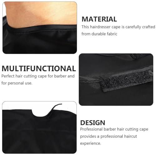 Capa impermeable para corte de cabello Abaodam negra miniatura 3