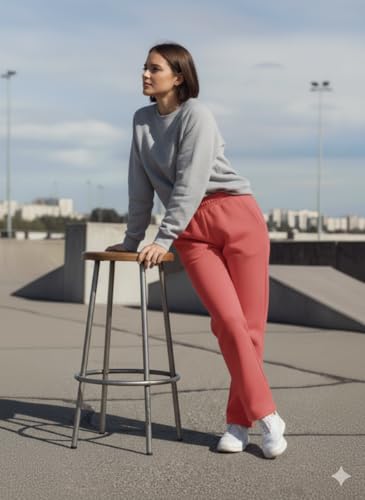 Image of Mack Jonney Women's Solid Fleece Track Pants | Warm & Durable Casual Lowers | Trendy Lowers-M5306