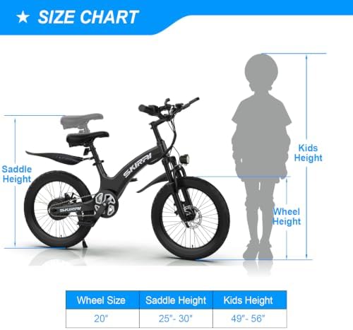 Electric Bike for Kids, 250W Brushless Motor, 25.2V 7Ah Battery, 3 Speeds up to 15.5 mph, Magnesium Alloy Frame Ebike for Kids 6 to 10 image 4