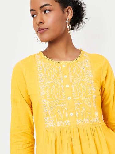 Image of Max Women's Cotton Blend Regular Fit Casual Kurta