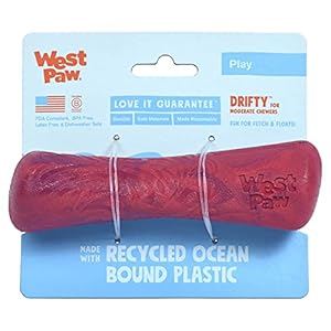 WEST PAW Seaflex Drifty Dog Toy â Machine Washable Dog Toys for Moderate Chewers â Eco-Friendly Zogoflex Toys for Dogs â Perfect for Gnawing, Fetch, Catch, Pet Training â 5.75″ Small, Hibiscus