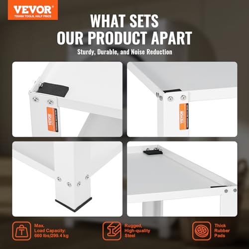 Image of VEVOR Laundry Pedestal with Storage Shelf, 28 inch Lx28 Wx16 H, Washer and Dryer Stand Base Universal Platform, Fit 660lbs Capacity, Heavy Duty Steel Multi-Functional Base for Washing Machine