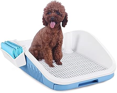 Amazon Petifam 小さめ 引き出し 子犬 超小型犬 スライド メッシュ 囲い 飛び散りにくい いたずら防止 トイレトレー 高さ しつけ 縁あり 犬トイレ ペット用トイレ 掃除しやすい スライドメッシュトイレ Sサイズ ブルー W34 D42 H12cm Petifam トイレトレー 通販