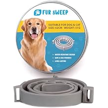 Fur Sweep Soft-Touch Adjustable Dog Collar Lightweight Water-Resistant Eco Recycled TPE, Hypoallergenic Comfort, Trim-to-Fit 62 cm 24 in Length for Small, Medium & Large Pets, Cat Collar Gray