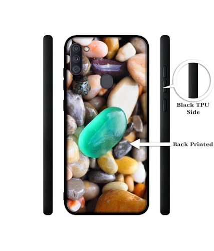 Image of Sea Stones Design Premium 2D Printed Metal Back Case Cover for Samsung Galaxy A11 4G / M11 4G