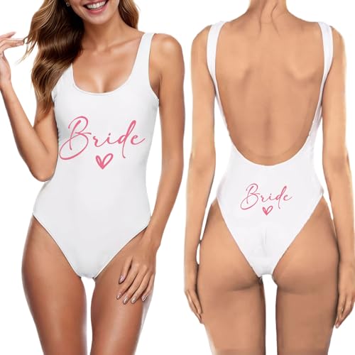 JPHCHSC Mujer Traje de baño de Femenino Traje de baño Estampado Novia Traje de baño de, Femenino Despedida Soltera Bañador Bañadores 59