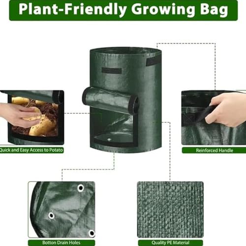 Bolsas de cultivo de patatas con tejido de alta densidad para exteriores 6
