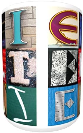 ELI Coffee Mug/Cup - using photos of sign letters - personalized