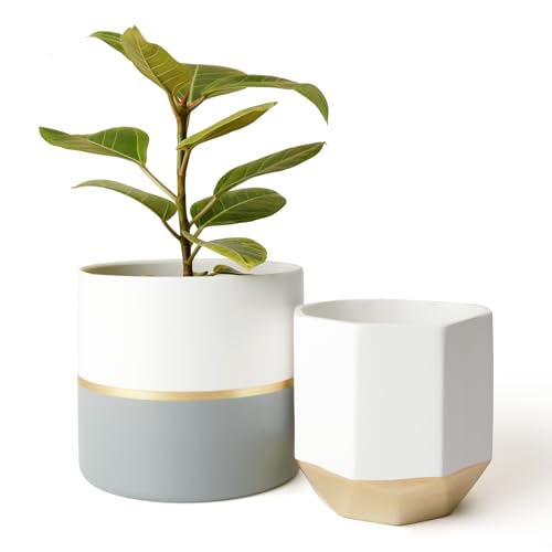 La Jolíe Muse Blumentöpfe, Übertöpfe Keramik 2er Set, Klassisches...