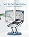 AOEVI Adjustable Laptop Stand with 360 Rotating Base, Computer Stand for Laptop Ergonimic Foldable Laptop Riser for Desk Compatible with MacBook Pro/Air Notebook up to 16 Inches, Navy