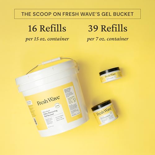Image of Fresh Wave Odor Removing Gel Bucket, 15.5 lb. (248 oz.) | Lemon Scent Refill | Odor Absorbers for Home | Safer Odor Relief | Natural Plant-Based Odor Eliminator | For Cooking, Trash & Pets