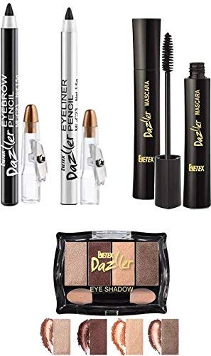 Eyetex Dazller Pencil And Black Liner Gel Formula And Natural And Organic Ingredients Eye Shadow Powder Amazon In Beauty
