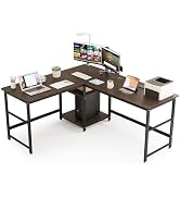 Amazon | DEWEL l字デスク 幅170+150cm 奥行60cm パソコンデスク L字型