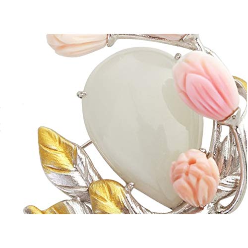 Broches en Jade Hetian pour accessoiriser vos pulls et cardigans en maille - 5