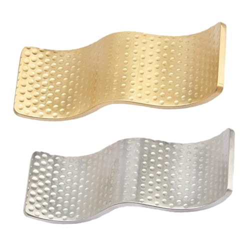 OSOLADY 2個 不??金属箸置き 金色銀色ツーデザイン 小型コンパクト卓上用 レストラン向け食器ホルダー スプーン対応実用的カトラリースタ