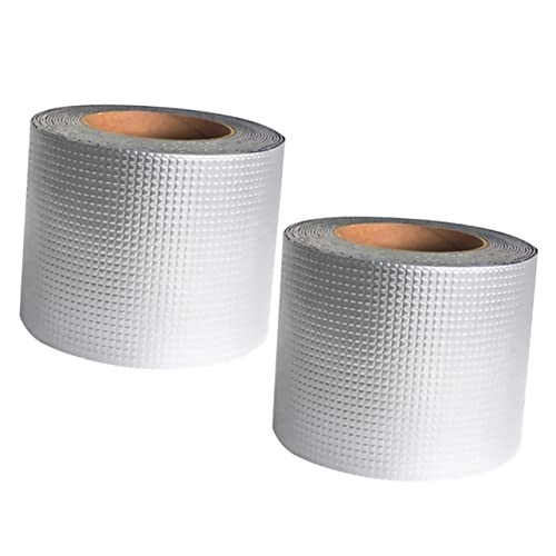 SOLUSTRE Repair Tape 2 Rolls Aluminum Foil Tape for Roof Window Tape Leak Repair Sealant for Clean and Dry Applicati