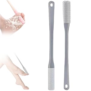 Toe Cleaning Brush Silicone Toe Gap Cleaner 15 7inch Long Handled Foot Brush for Seniors Soft Rubber Brush