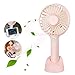 Produktbild Parsion USB Ventilator Handventilator, 2500mAh Standventilator Handventilator 2 in 1 - Tragbarer Wiederaufladbar - 4 Geschwindigkeit Einstellbar - für Schlafzimmer Büro Reisen und Camping (Rosa)