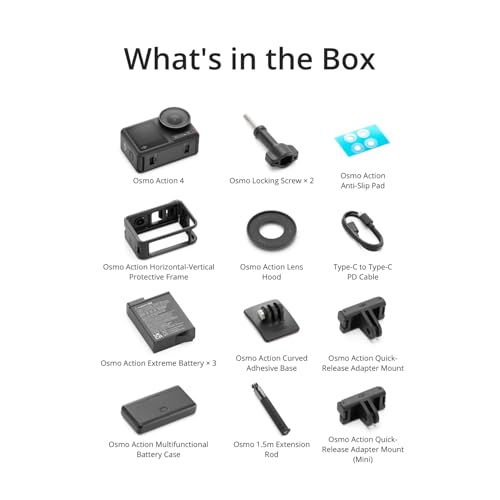 undefined DJI Osmo Action 4 Adventure Combo, 4K/120fps Waterproof Action Camera with a 1/1.3-Inch Sensor, 10-bit & D-Log M Color Performance, Up to 7.5 h with 3 Batteries, Outdoor Camera for Travel, Biking の商品画像 6