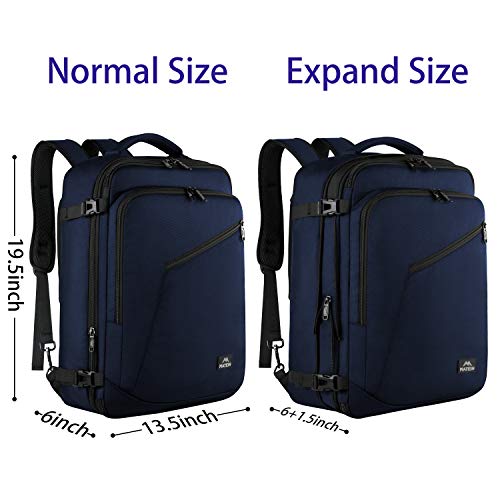 Matein Weekender Backpack, Durable Large Capacity Travelling Suitcase Backpack With Strap For Clothes, Expandable Flight Approved Business Carry On Backpack For International Travel, Blue #TOP1
