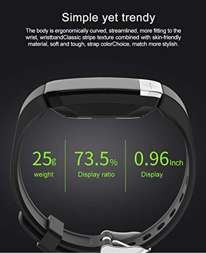 YZJ Fitness Tracker,Body Temperature Watch with Heart Rate Blood Oxygen Blood Pressure Monitor,Pedometer Smart Watch with Sleep Monitor, Step Counter for Kids Women Men (f-Red+Black)