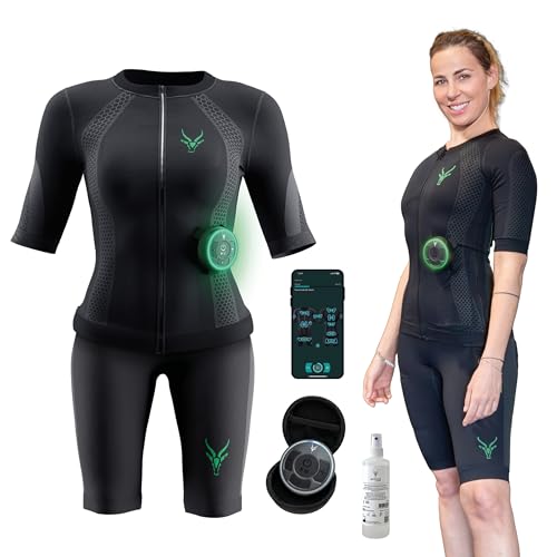 Antelope Evolution Frauen EMS Anzug Größe M EMS Komplettsystem für effektives Ganzkörpertraining Fitnessgerät für Zuhause oder im Studio Heimtrainer unterstützt beim Abnehmen und Muskelaufbau
