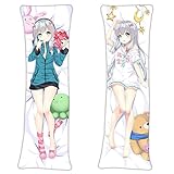 Anime Body Pillowcase Sagiri Izumi Eromanga Sensei Peach Skin 150cmx50cm(60inx20in) Double-Sided Japanese Manga Long Throw Pillow Cases Cushion Cover for Sofa Decor