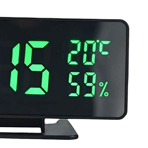 Reloj despertador digital automático y adorno decorativo con temperatura ajustable 3