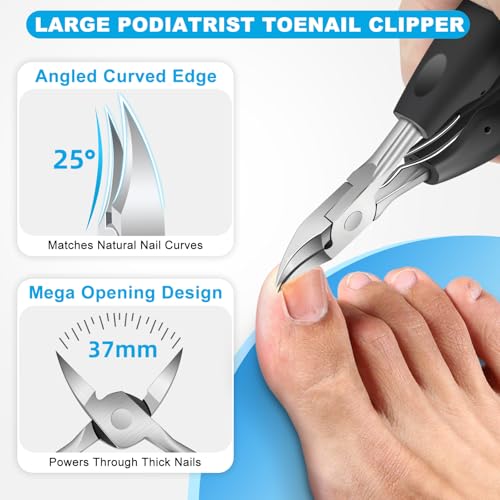 Image of 2026 Toenail Clippers for Thick Toenails for Seniors Angled Head
