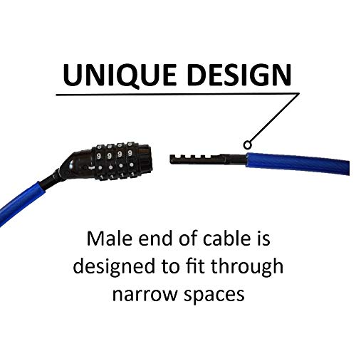 Dockslocks Anti-Theft Weatherproof Straight Security Cable With Resettable Combination Lock For Kayaks, Bicycles, Paddleboards, Equipment And More 15Ft #TOP2