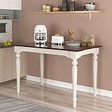Dining Table for Kitchen Living Room, Mid-Century Rectangular Table for Small Apartment, 47.2" L x 2