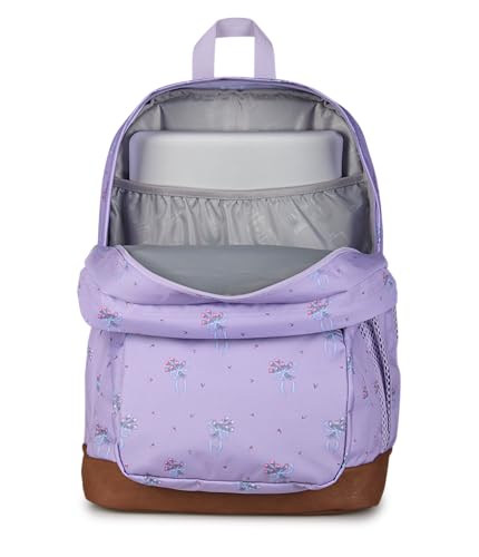 Image of JanSport Cool Backpack with 15-inch Laptop Sleeve, Large Computer Bag Rucksack with 2 Compartments, Ergonomic Straps, Pastel Petals - Lilac