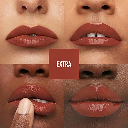 Maybelline New York - Rouge à Lèvres Liquide - Effet Vinyl Brillant - Longue Tenue - SuperStay Vinyl Ink Nude Shock - Teinte : Extra (130)