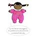 Stephan Baby Ultra Soft Plush My First Doll with Dark Complexion and Black Hair, Hot Pink