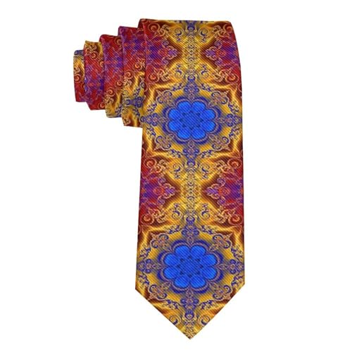 WUXEKZO Men's Fashionable Paisley Tie Dye Necktie, Durable Skinny Paisley Necktie for Meeting Office, Suit Accessories