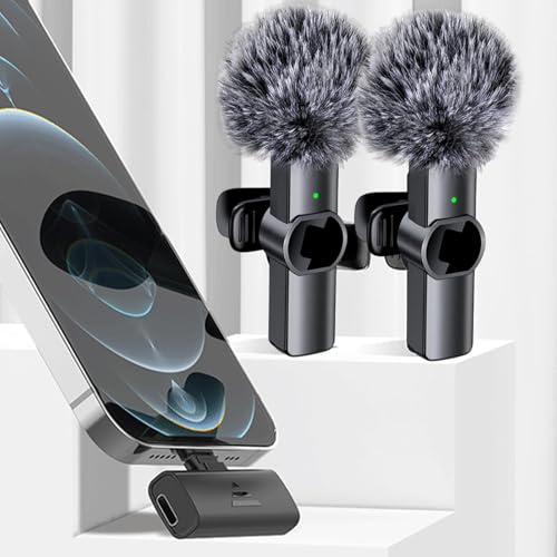 Microphone sans fil lavalier pour smartphone avec réduction du bruit active