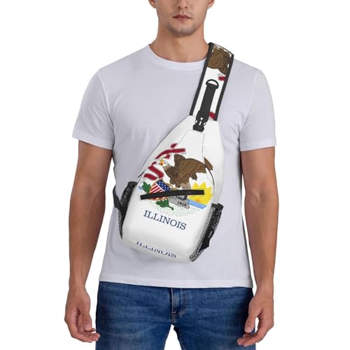 Mochila unisex de alta capacidad con diseño Illinois miniatura 7