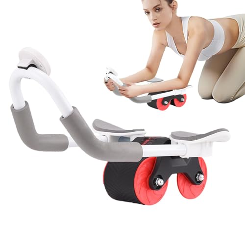 Ruedas De Rodillos De Ejercicio | Ruedas De Entrenamiento De Rebote Automático Con Temporizador | Equipo De Acondicionamiento Físico Amigable Para Principiantes, Rueda De Ejercicio Tranquilo Para Entr
