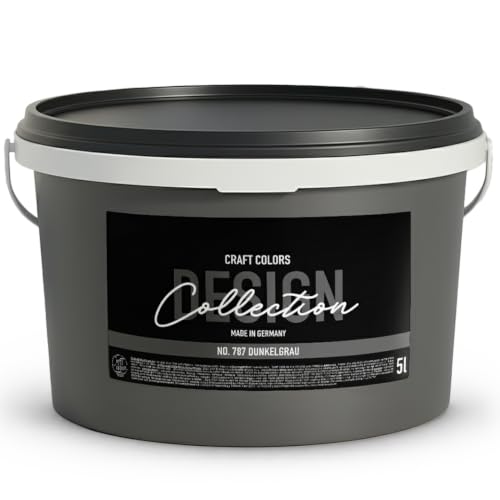 Craft Colors® 5L hochwertige Wandfarbe edelmatt, Kreidefarbe made in Germany, DE