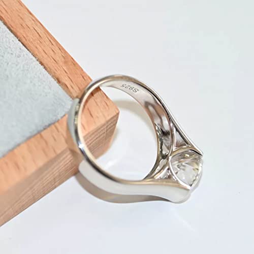 Bague moissanite 2 carats D éclat éternel en argent 925 - 2